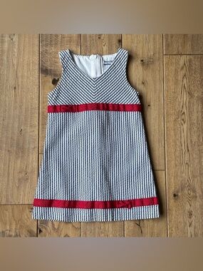 Hartstrings Seersucker Nautical Dress size 4T